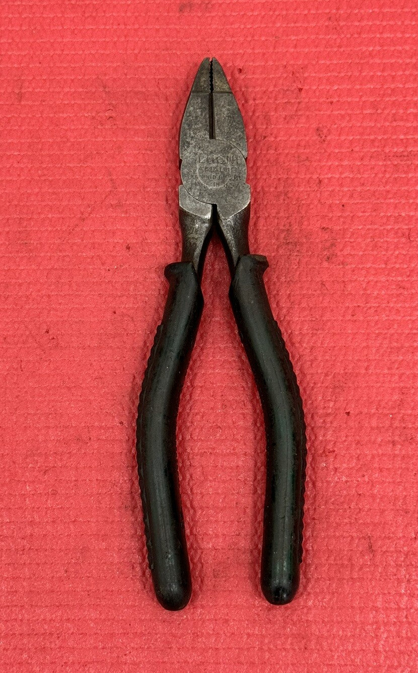 Vintage RARE Diamalloy Horseshoes SL56NE Lineman Pliers W/ Green Handle USA