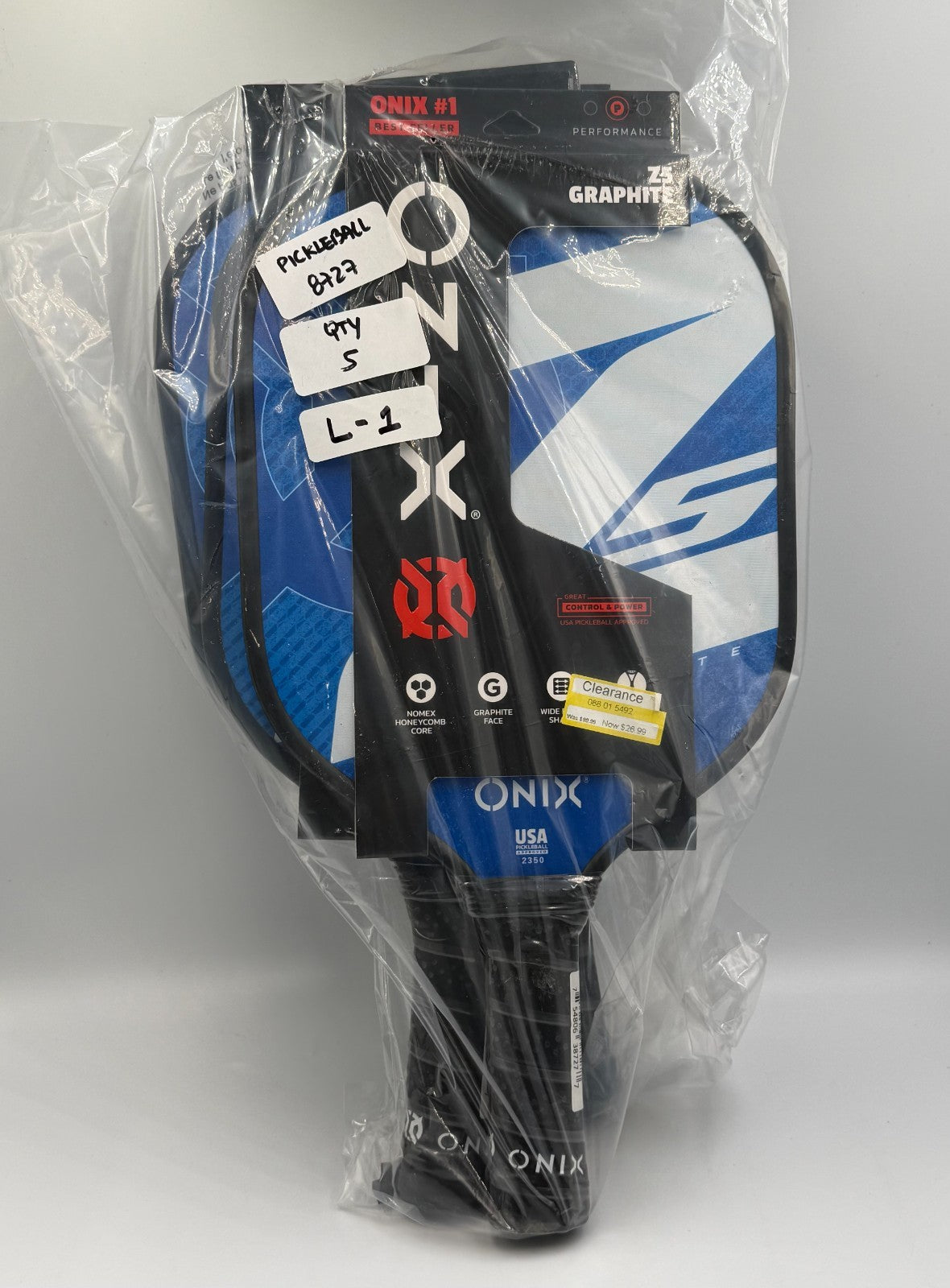 New ONIX MOD Z5 Graphite Pickleball Paddle Carbon Fiber Honeycomb Core Racket
