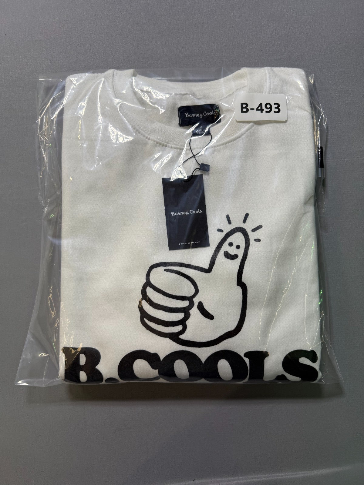 NWT B.Cools Barney If In Doubt Whip It Out Pullover Sweatshirt Men Medium White