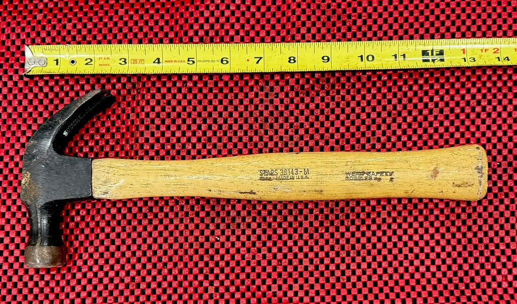 Vintage Sears 38143-M Claw Hammer Wood Handle Rare Made in USA N6