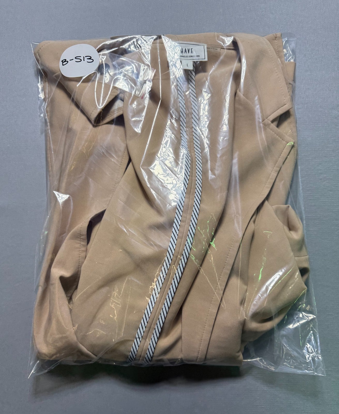 NWT Have Trench Coat Women's Large Beige Oversized Rolled Sleeve Casual Outdoor