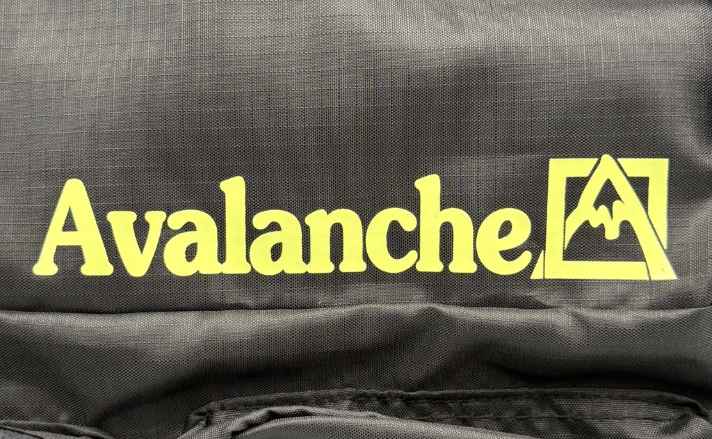 Avalanche Outdoor Supply Co Backpack Black Yellow Hiking Travel School Rucksack