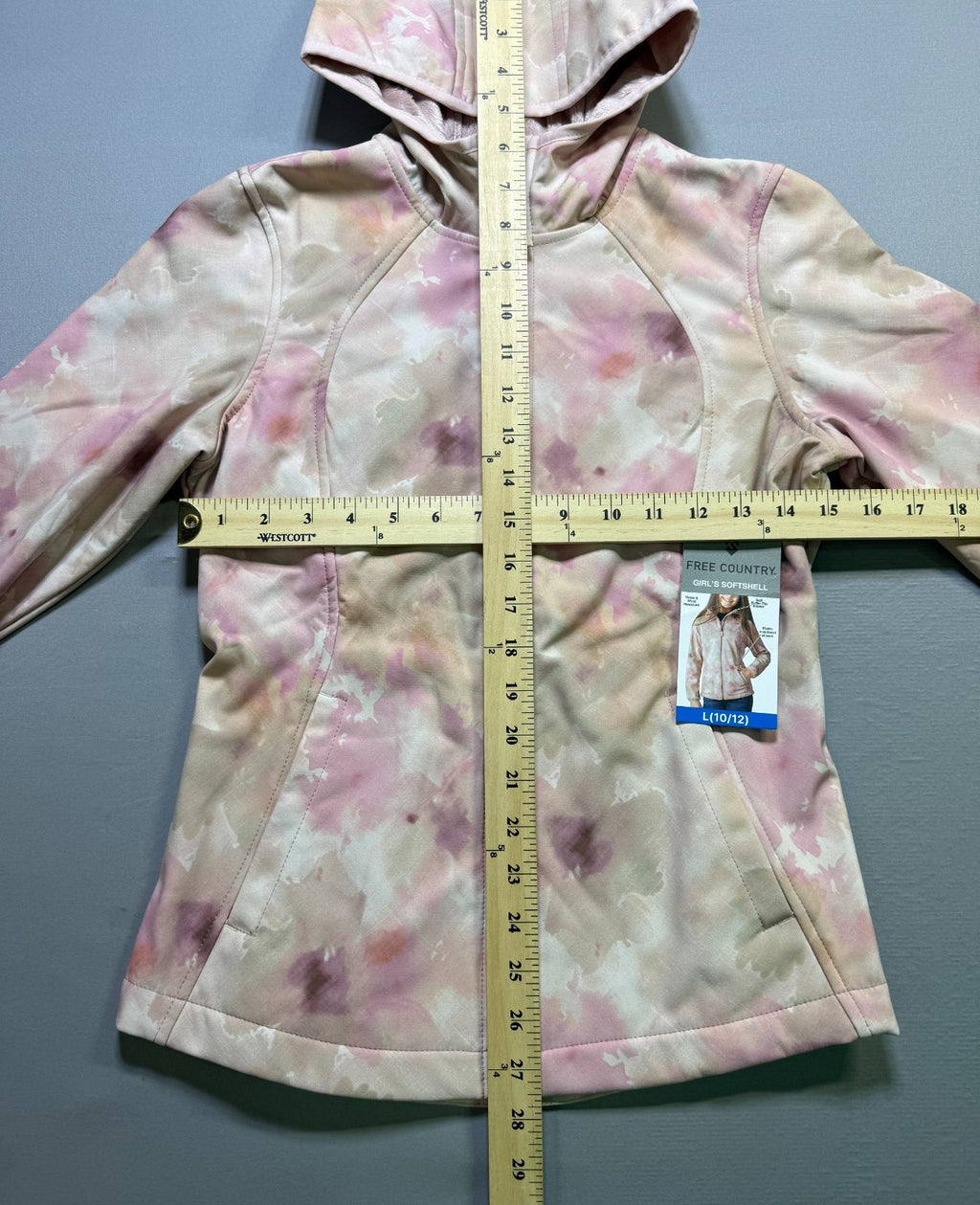 NWT Free Country Super Softshell Jacket Girls Large 10-12 Pink Full-Zip Gorpcore