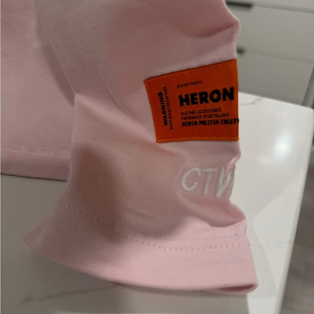 Heron Preston Pink Long Sleeve Top Size Small