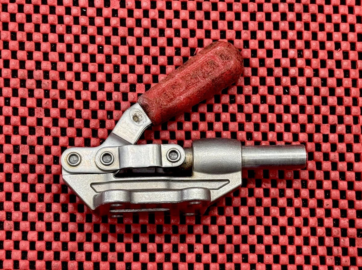 DE-STA-CO 603-SS Straight Line Action Clamp With Red Handle M8