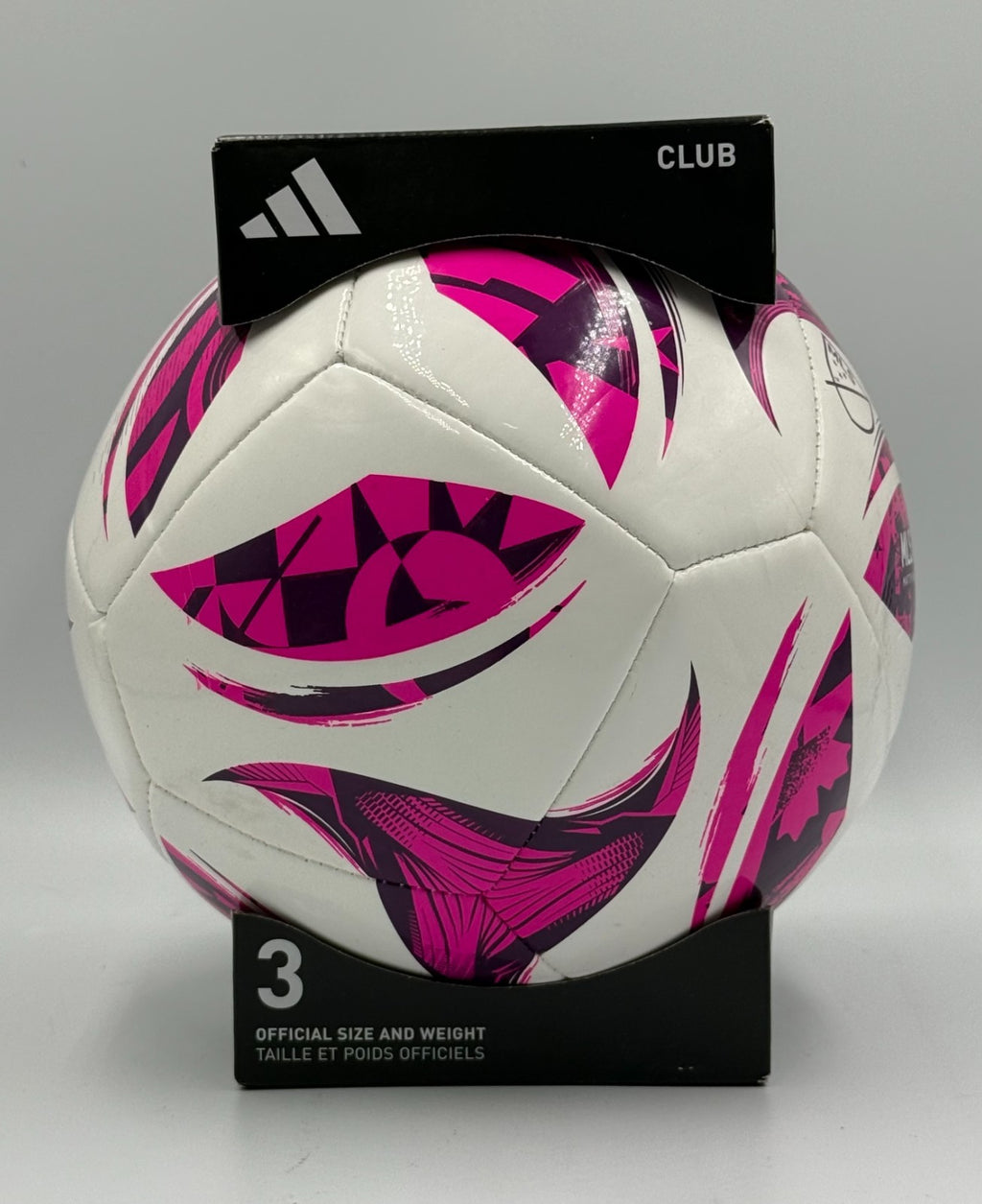 New Adidas MLS Club Youth Soccer Ball Pink White Training Football - Size 3