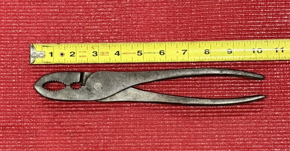 Vintage Worth Tools 10” Gas Pliers Gripping Plier STEEL Made In USA RARE N3