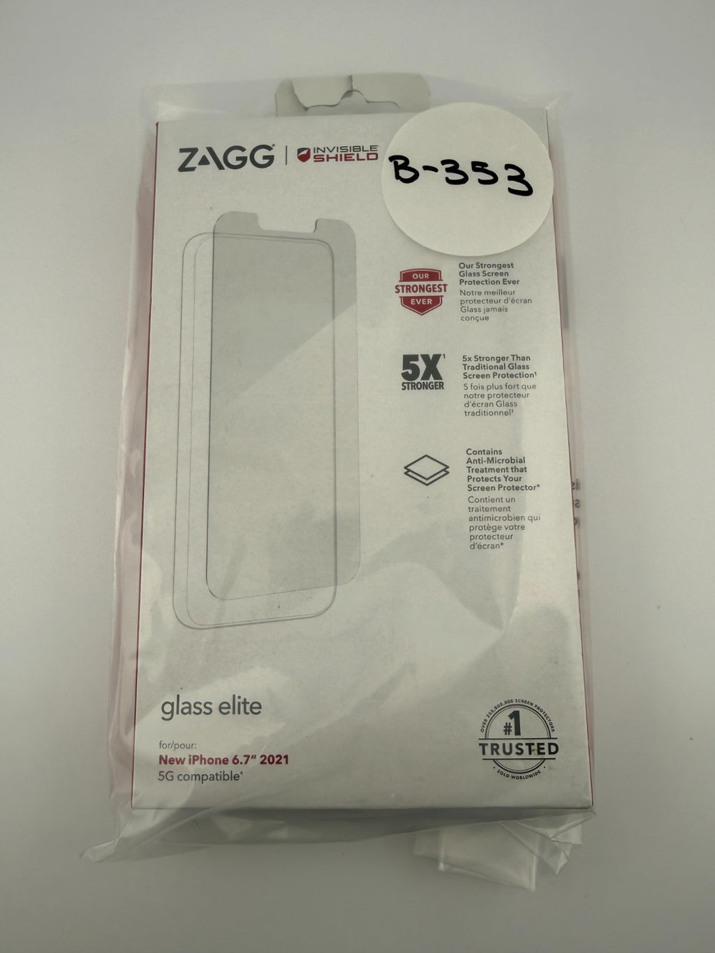 NEW ZAGG InvisibleShield 6.7" Glass Elite Screen Protector iPhone 13 Pro Max