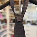 Balenciaga Black Zigzag Pattern Tie