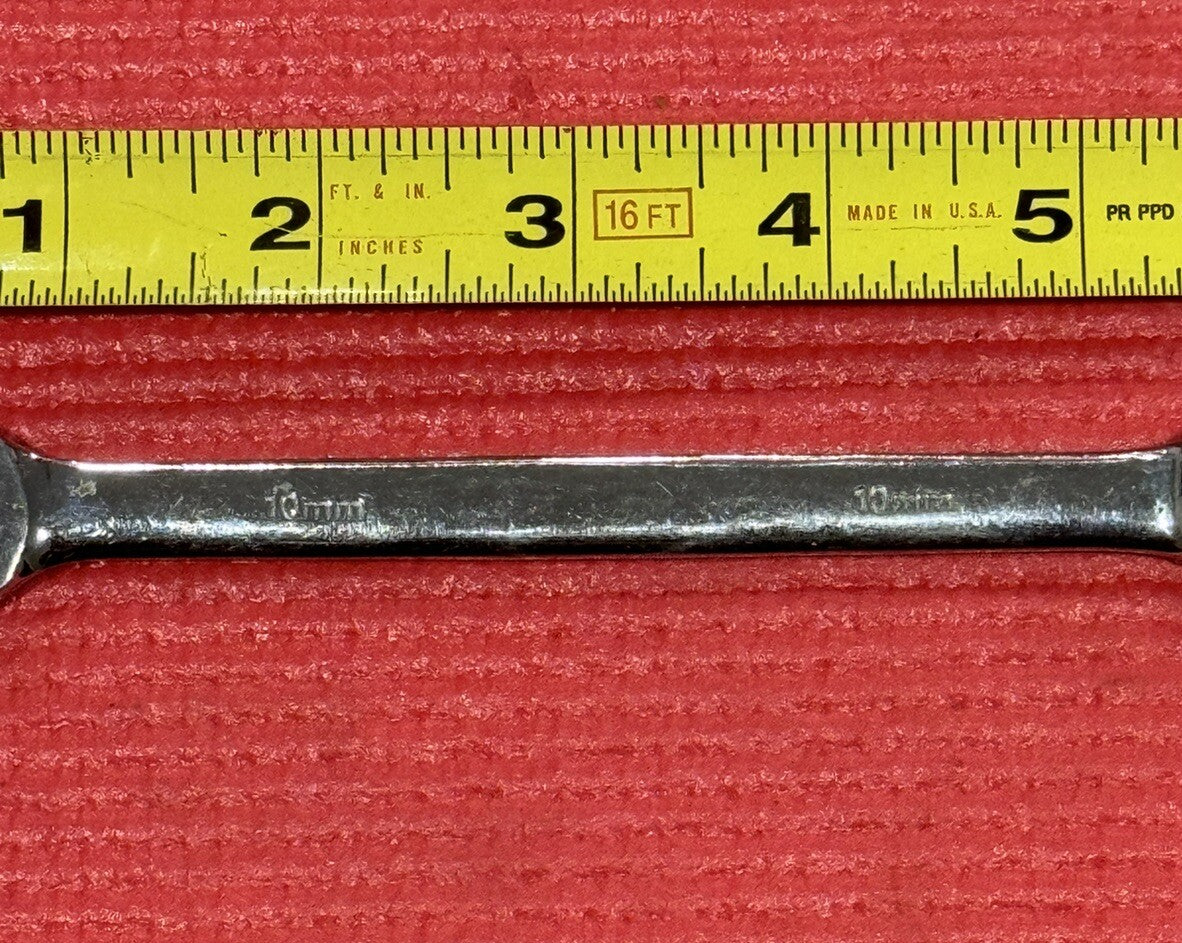 Vintage Chrome Vanadium 10mm Ratcheting Combination Wrench