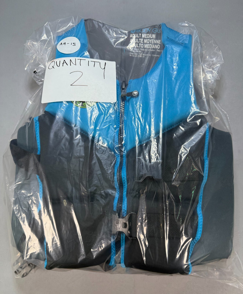 NWT Body Glove Segmented PFD Life Jacket Men's Medium Blue & Black Lightweight