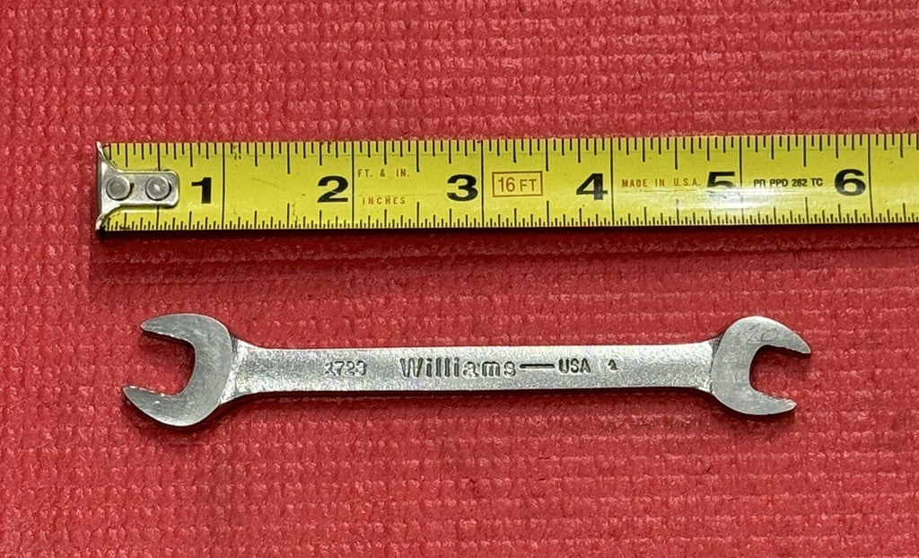 Vintage Wiliams Tools 1723, 7/16" X 3/8" Open End Wrench Made in USA !