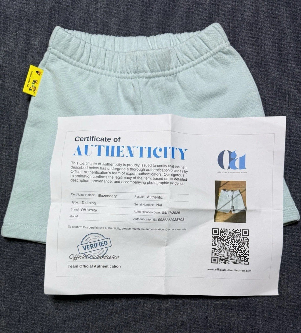 OFF WHITE Boys Casual Knit Shorts Color Light Blue Size 9-12 Months