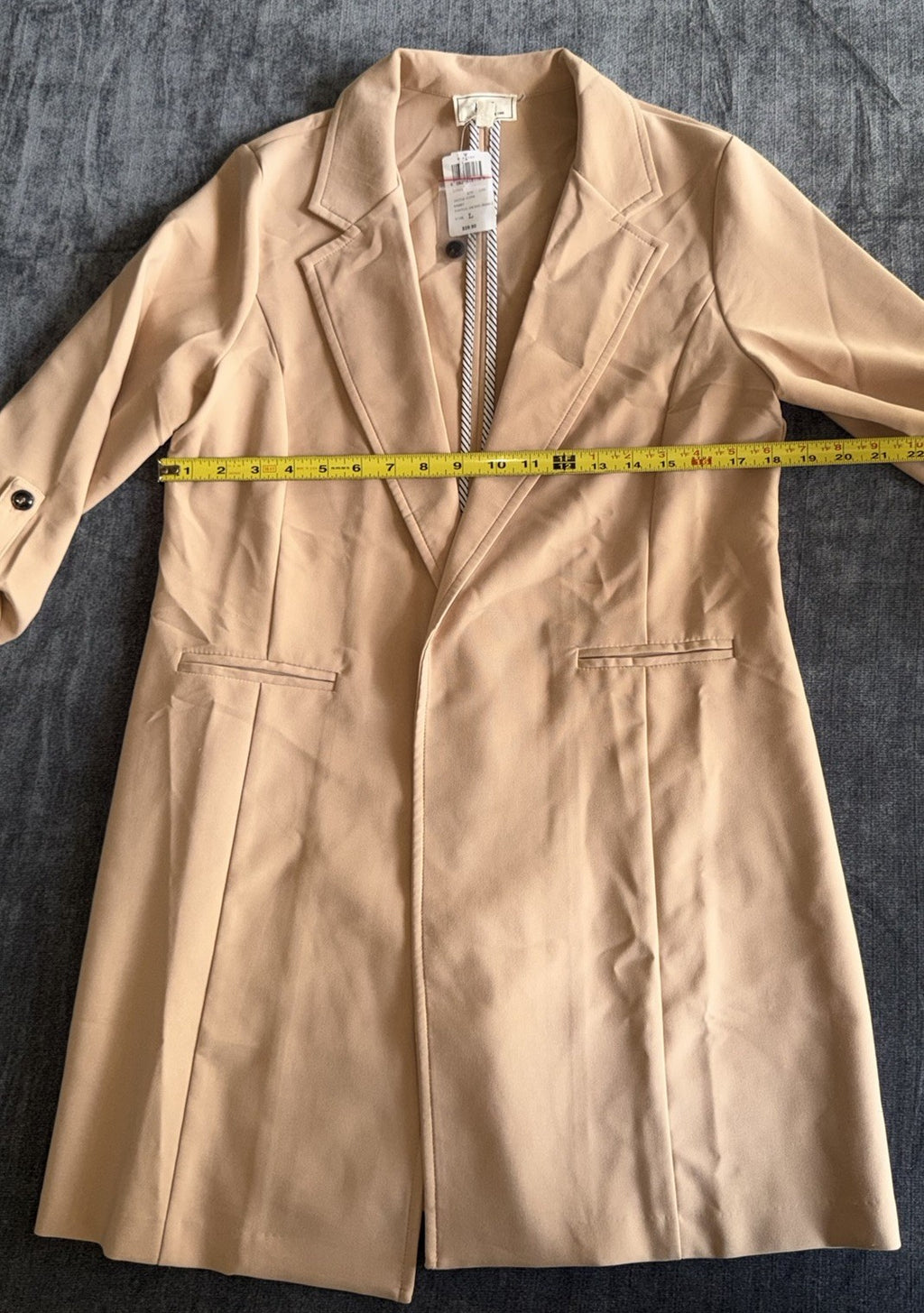 NEW WINDSOR PINK | KHAKI WITH POCKETS BLAZER JACKET WOMEN'S SIZE LARGE (L) NWT