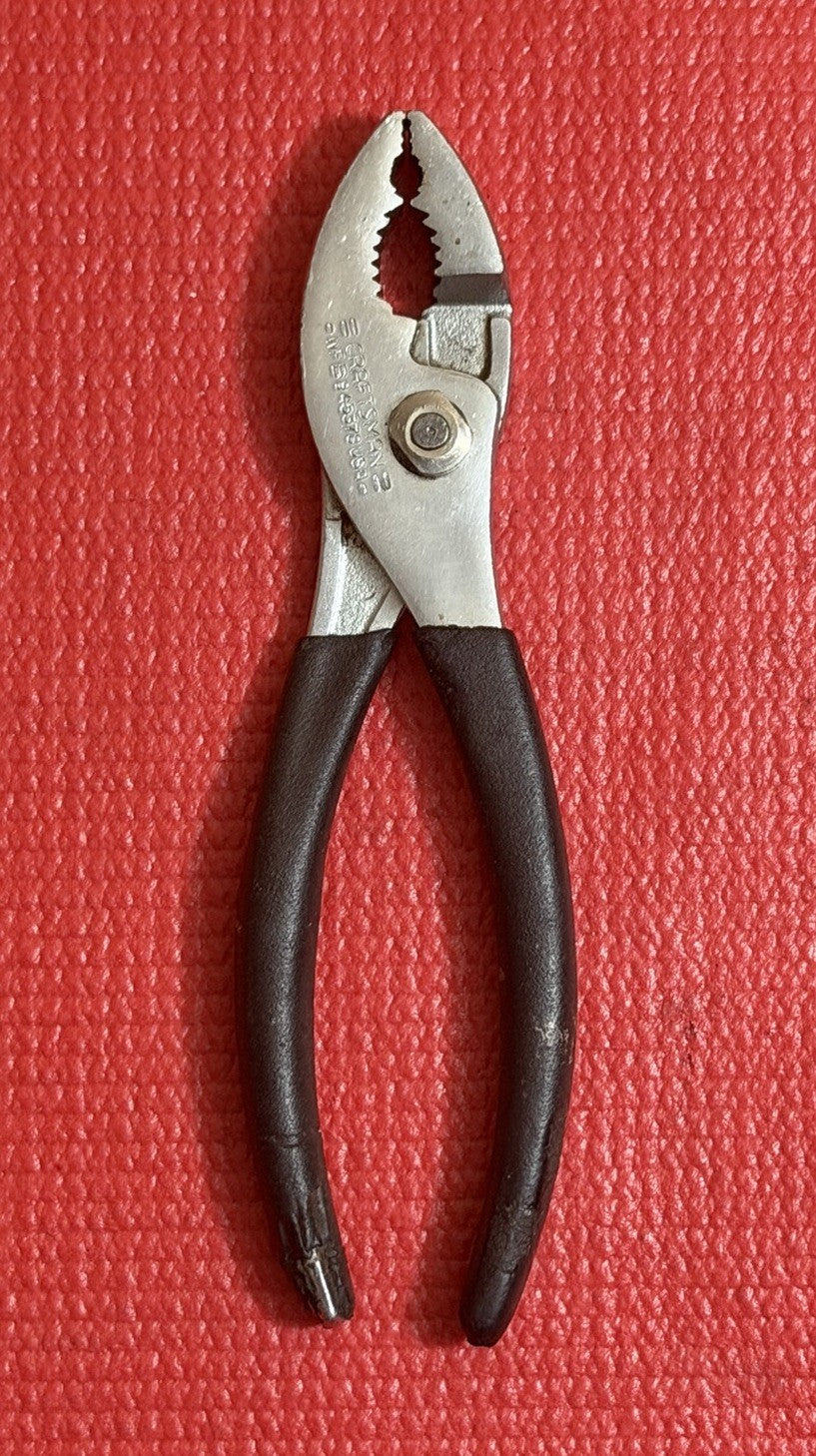 Craftsman 6 3/4" Long Slip Joint Pliers WF 45378 Made In USA