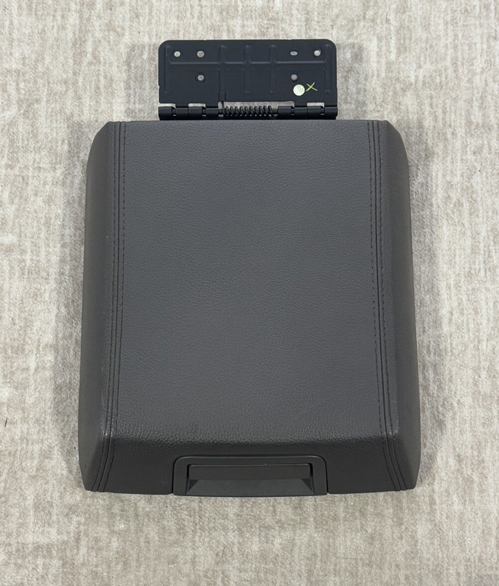 07-14 Ford Expedition OEM Center Console Lid Armrest Dark Grey Leather Genuine