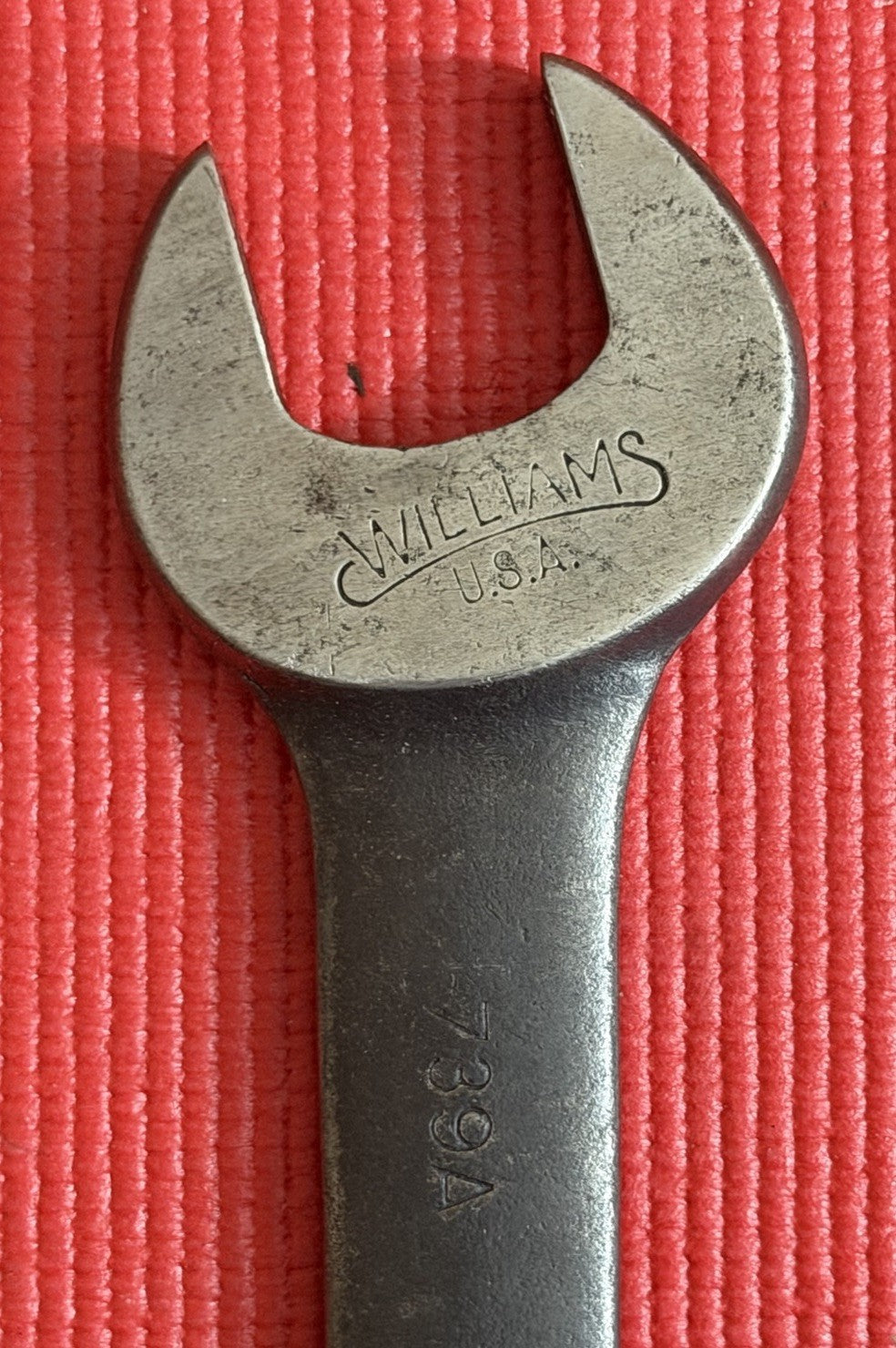 Vintage Williams Tools 739A 1 1/2” X 1 1/4” Double Open End Wrench 14" long USA
