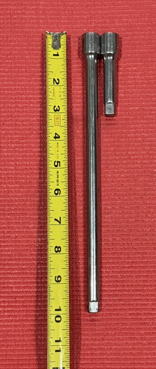 VINTAGE EASCO TOOLS 2 Pc SET 3/8" DRIVE 10" & 3” EXTENSION 721203, 721210 USA
