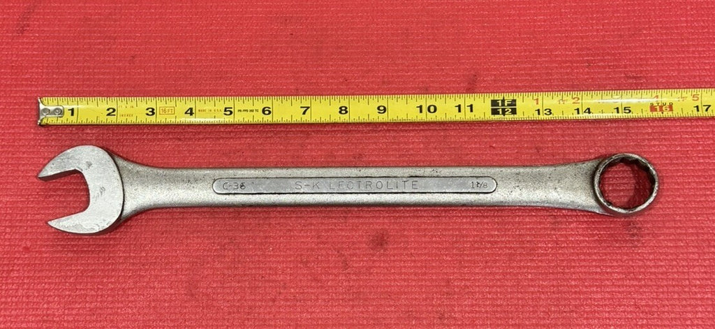 S-k Lectrolite C-36  1-1/8” SAE 12 Point Combination Wrench 16” Long Made In Usa