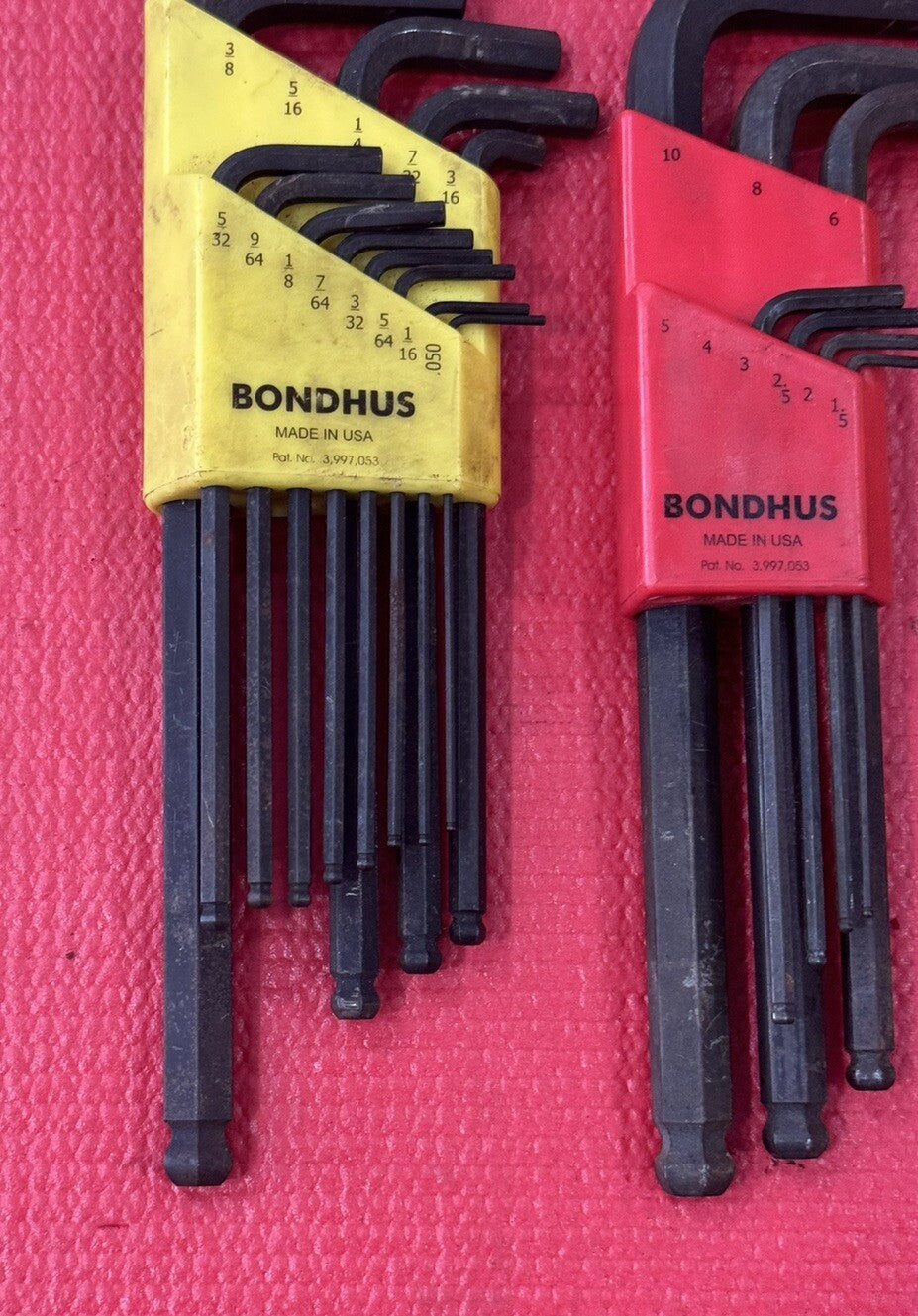 Bondhus Tools 3 PC Set Ball End Tip Hex Key Sets - SAE & Metric 31PCS Total