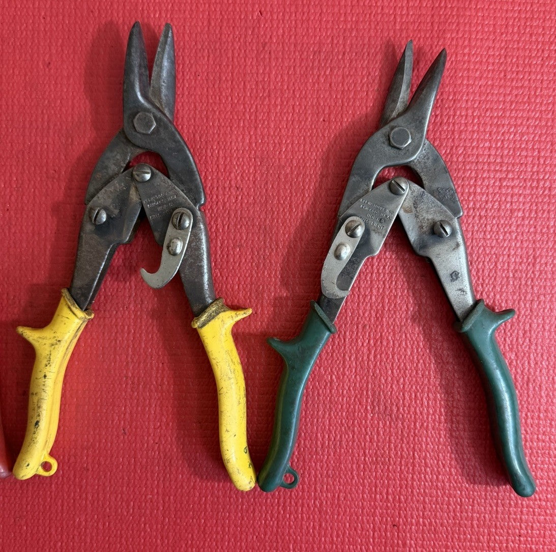 Klein Tools 3pc Set Aviation Snip Sheet Metal Cutting 1100L,1101R,1102S USA MADE