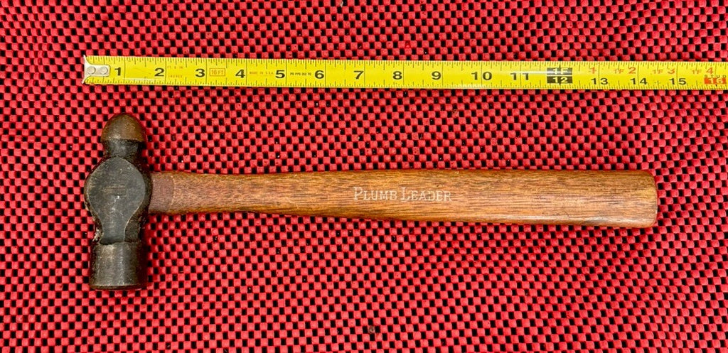 Vintage Plumb Ball Peen Hammer w/ Wooden Handle - 26 oz. USA Made Plomb, PLVMB