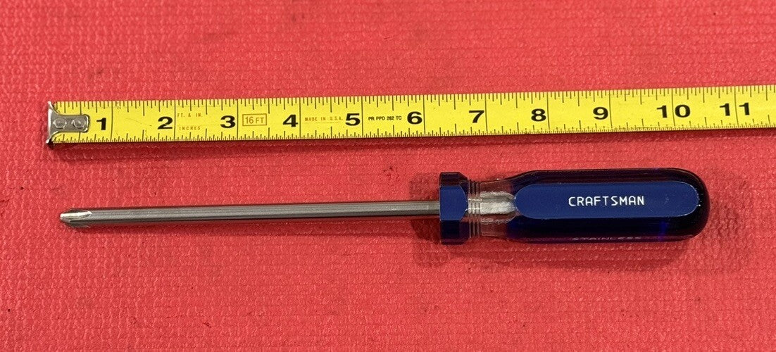 Vintage Craftsman 41559 Q Stainless Steel NEW RARE Philips Blue Screwdriver USA