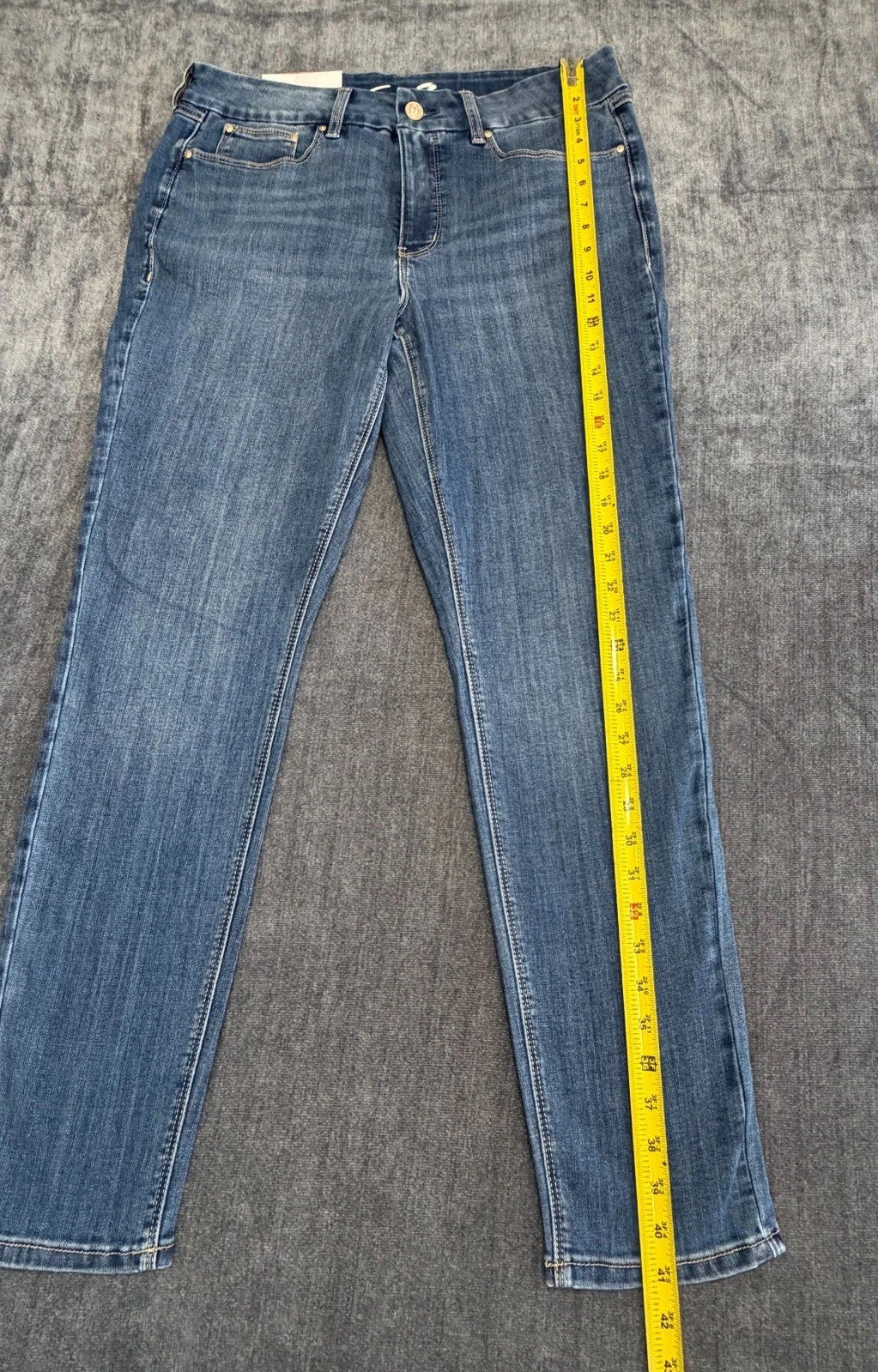 NWT Seven7 Skinny Jeans Women's 12 Blue Denim High Rise Stretch Casual 5-Pockets