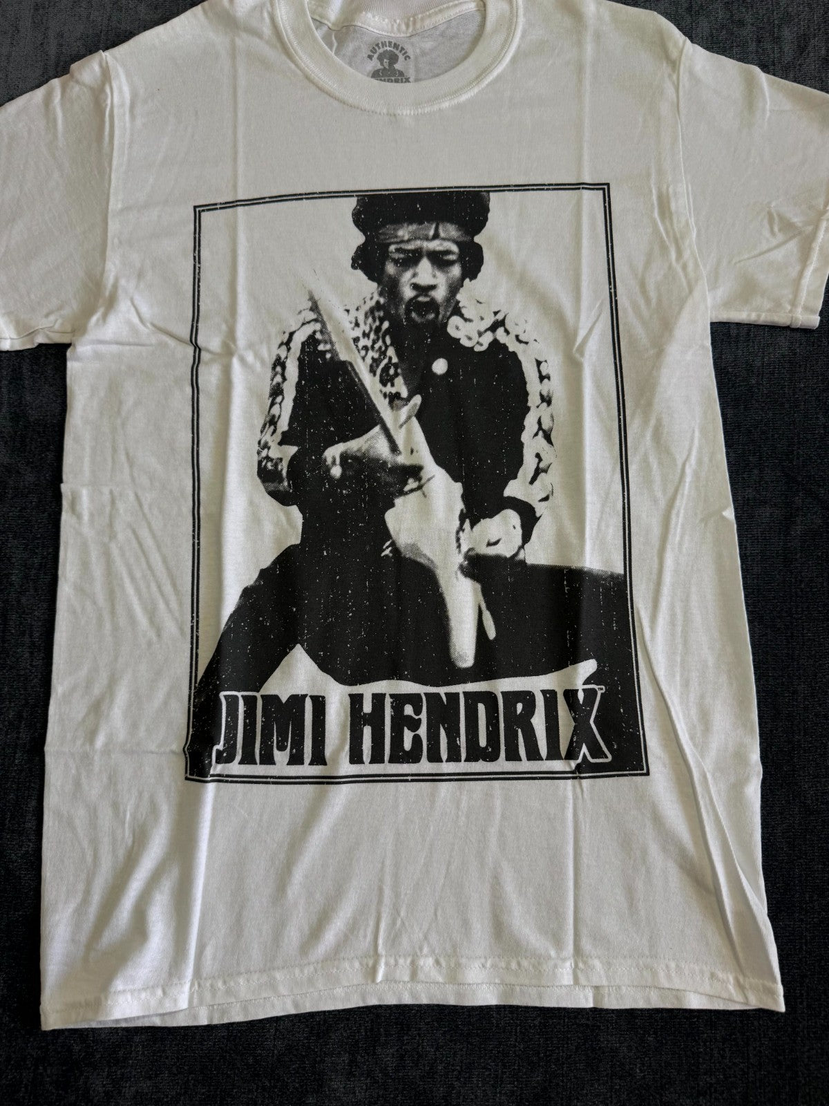 NWOT Jimi Hendrix Graphic Print T-Shirt Unisex Small White Short Sleeve Classic
