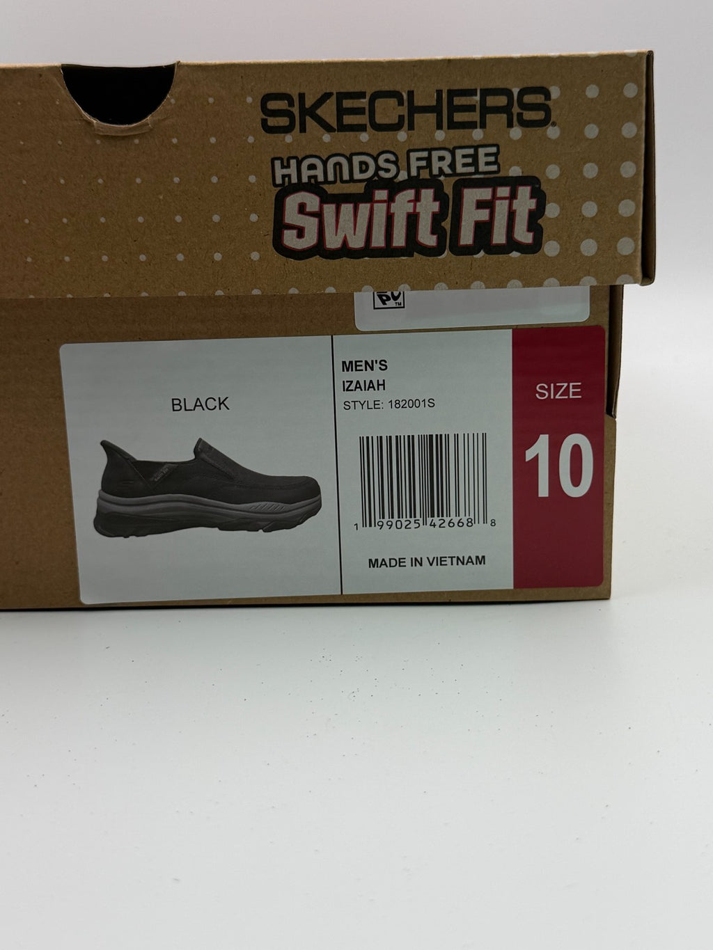 Skechers Hands Free Swift Fit Izaiah Casual Slip-On Sneaker Men 10 Black Leather