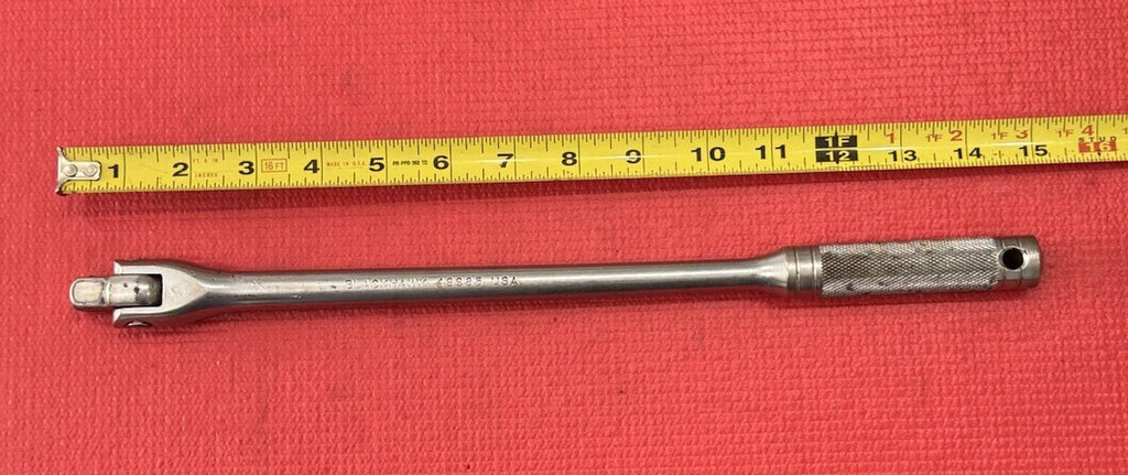 BLACKHAWK by Proto Tools 49985, 1/2" Drive 15" Flex-Head Breaker Bar Made in USA