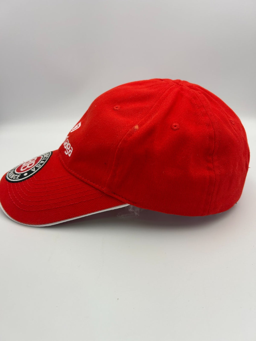 NWT Balenciaga Soccer Club Cap Men's One-Size Red Embroidered-Logo Adjustable