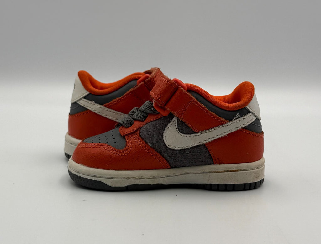 Nike Dunk Low Cement Grey Team Orange TD 311535-016 Baby Toddler Sneaker Size 3C
