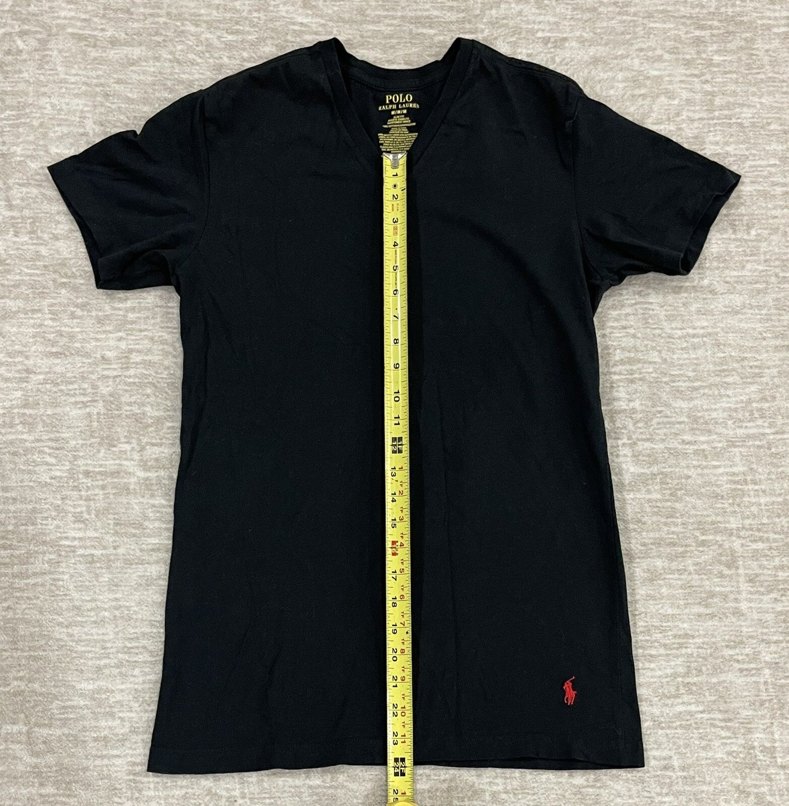 Polo Ralph Lauren T-Shirt Men's Medium (M) Black Red Pony Short Sleeve Casual