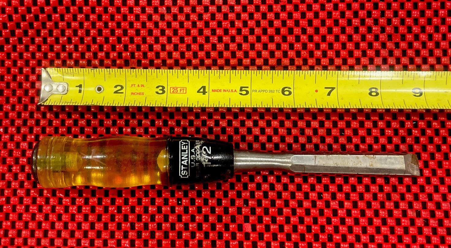 Vintage Stanley Bevel Edge Woodworking Chisel 1/2'' Wide Made In USA M5
