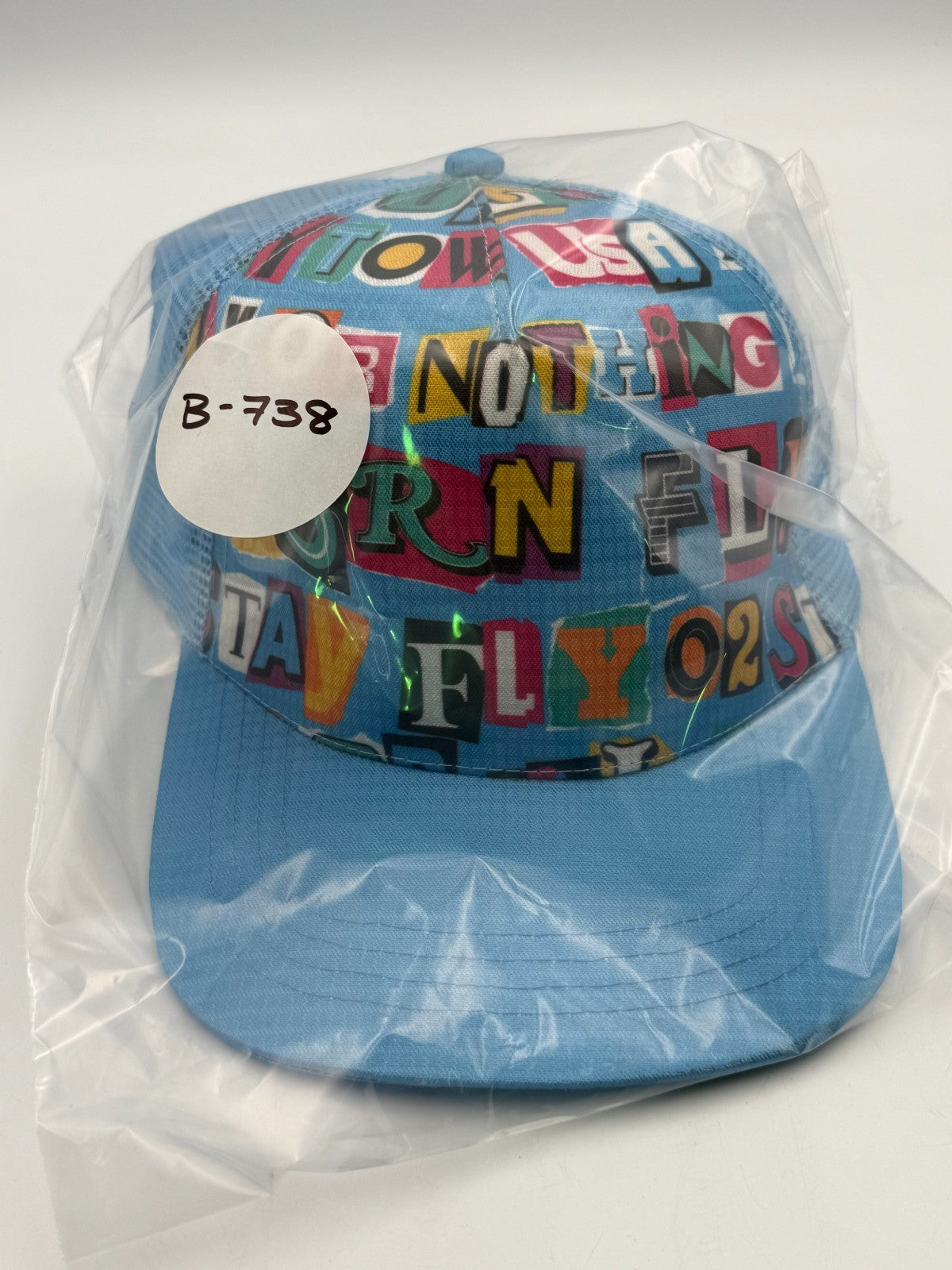 Born Fly Flat Bill Baseball Hat Men Colorful Ransom Mesh Adjustable Snapback Cap