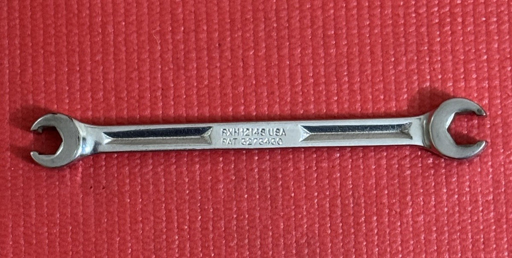 Snap-on Tools Long Chrome Flare Nut Wrench RXH1214S 3/8" x 7/16" 6 Pt 5.75" USA
