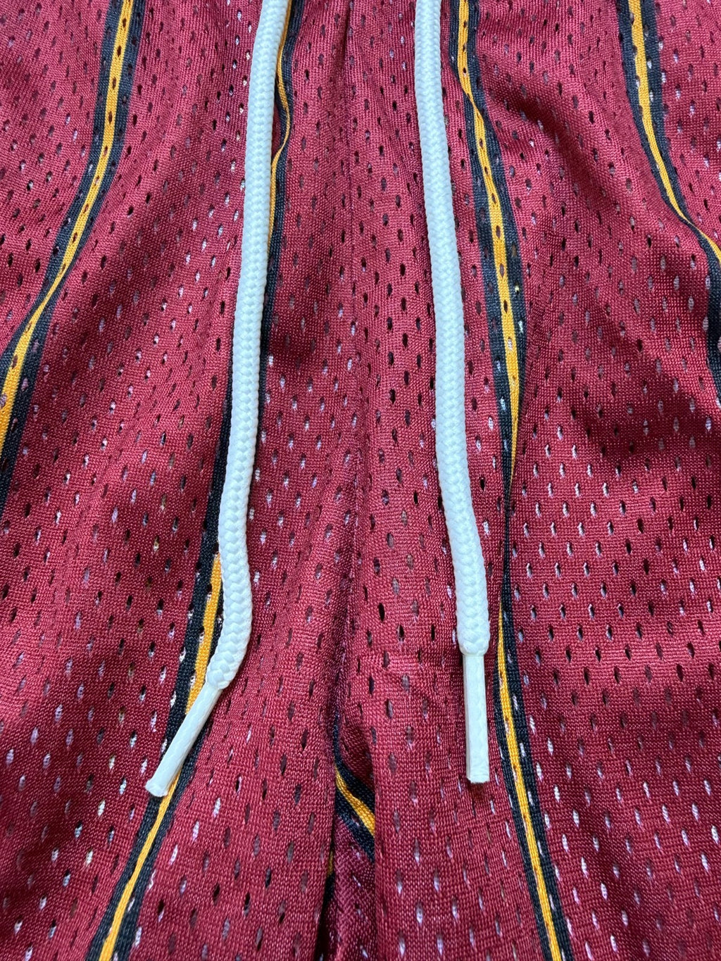 New Era X NBA Eric Emanuel Miami Heat Men’s Shorts Large Red Striped Basketball