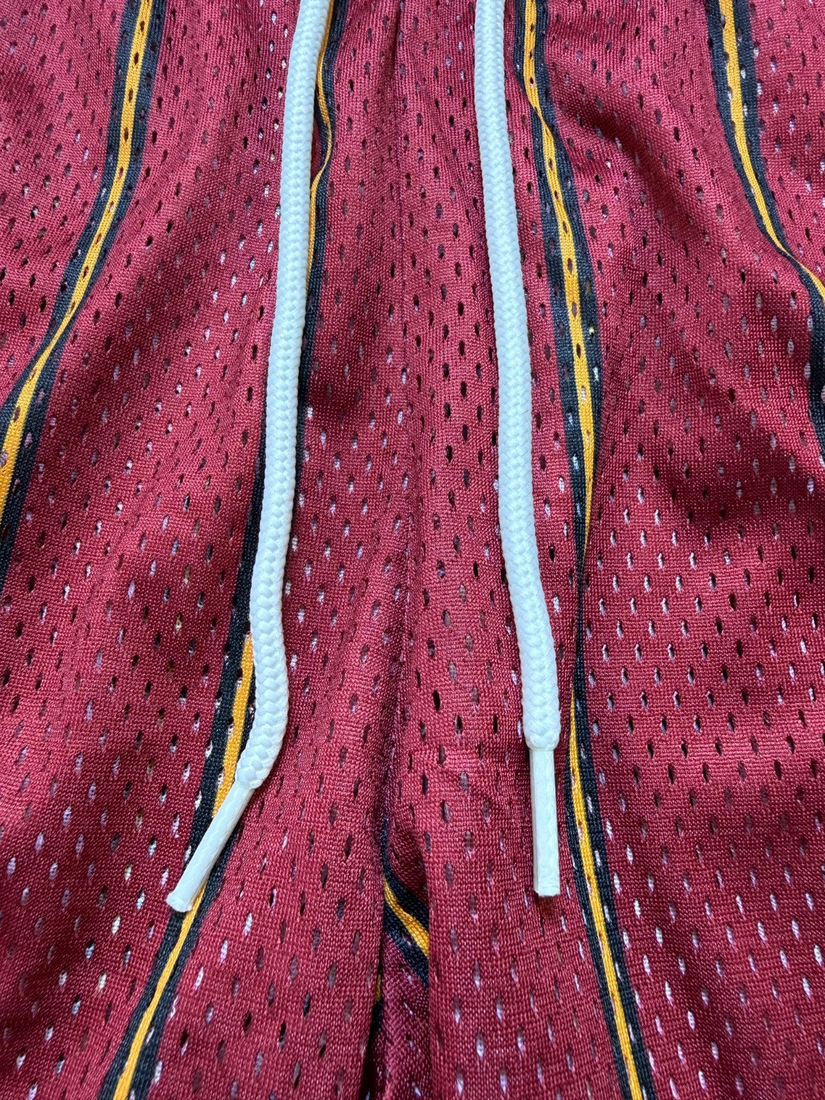 New Era X NBA Eric Emanuel Miami Heat Men’s Shorts Large Red Striped Basketball