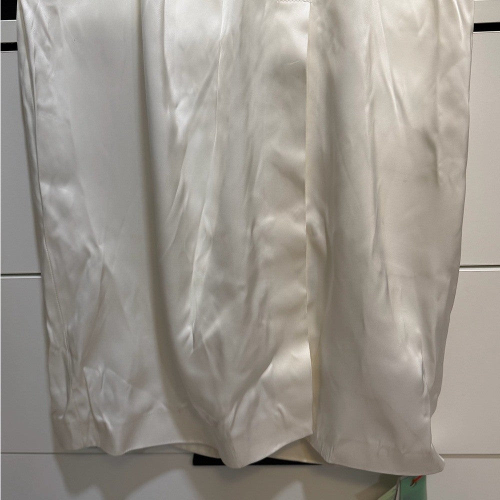 Off-White Duchesse Twist Long Dress Satin Size Medium 42 EU, 6 US NWT