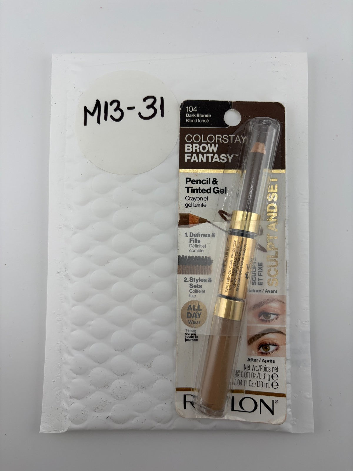 Revlon ColorStay Brow Fantasy Powder-soft Pencil & Tinted Gel #104 Dark Blonde