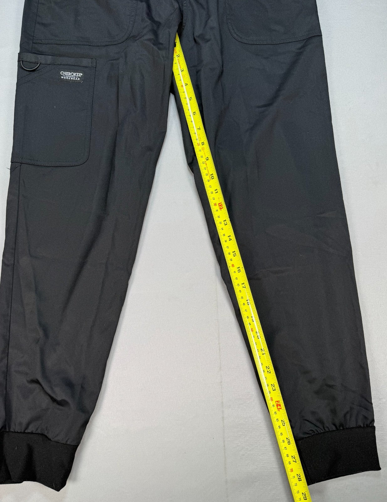 Cherokee Revolution Scrub Pants Women's Medium Black Drawstring Elastic Waist