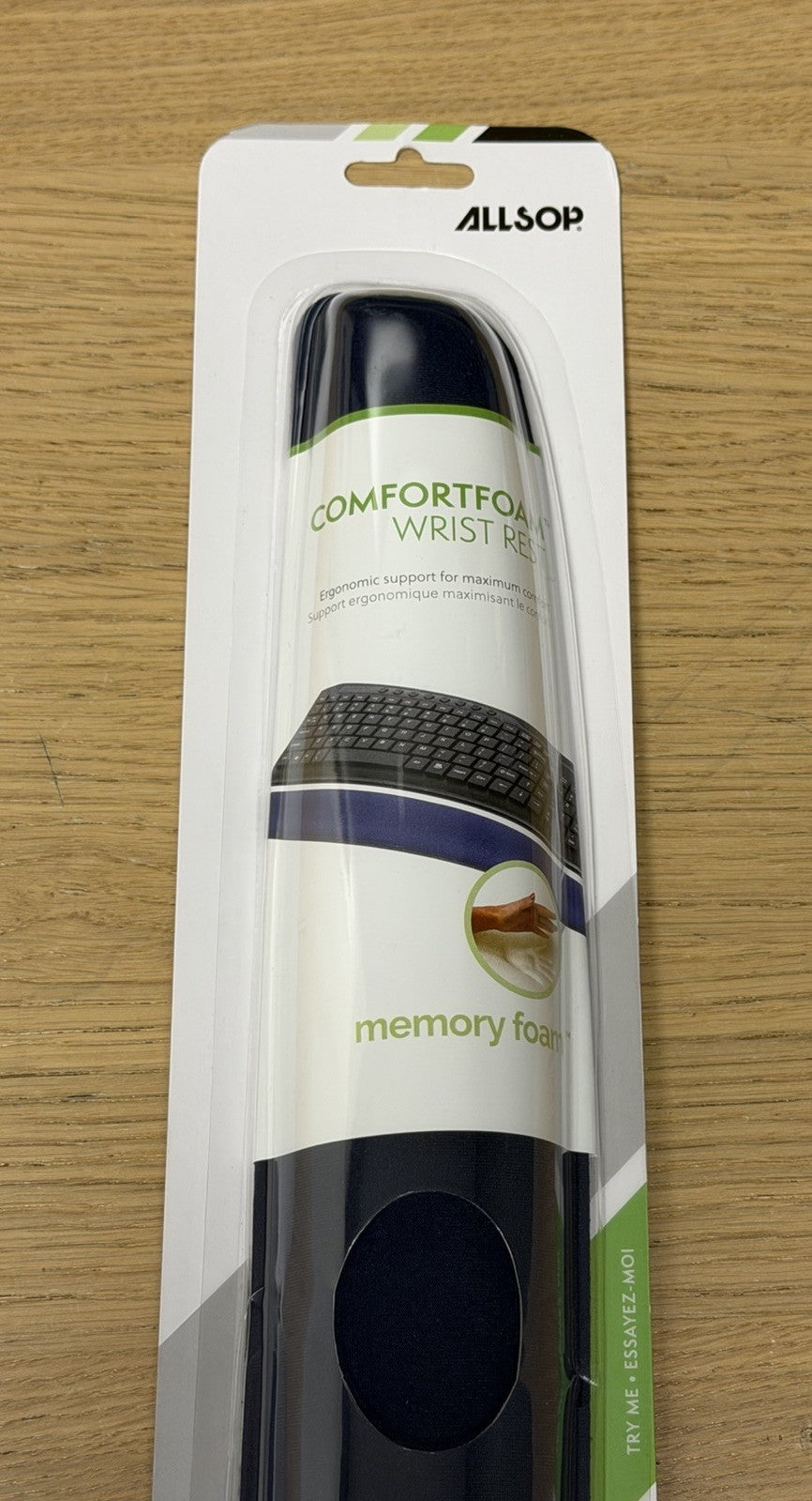 ALLSOP COMFORT MEMORY FOAM Keyboard Wrist Rest - Blue New Sealed