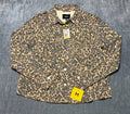 Express Lightweight Leopard Print Classic Denim Jacket Women's Medium Multicolor