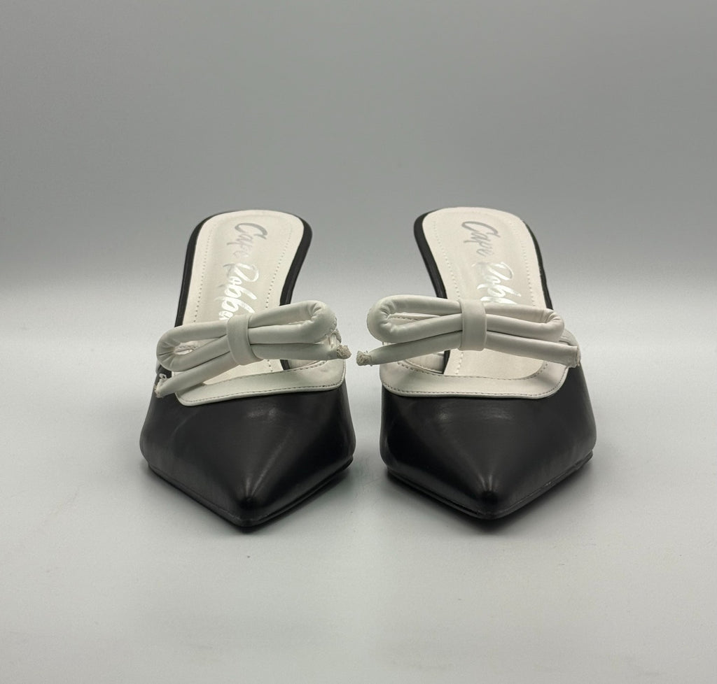 New Cape Robbin Hanny Slip-on Kitten Heel Shoes Women's 6.5 Black Pointed Toe