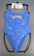 NWT Billabong One-Piece Swimsuit Women XL Blue Sleeveless Stretch Summer Beach