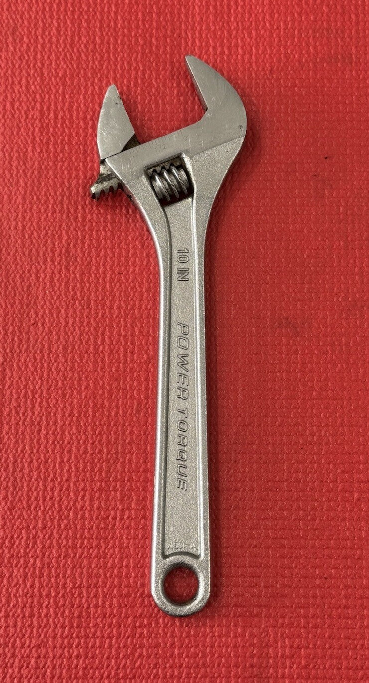 Power Torque Tools GM8653 Lifetime Guarantee 10in Adjustable Wrench