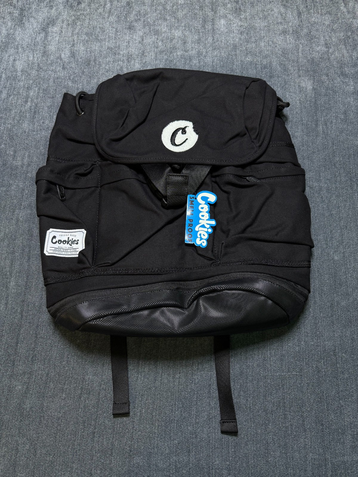 Cookies Utility Backpack Smell Proof Rucksack Black Travel Stash Bag Streetwear