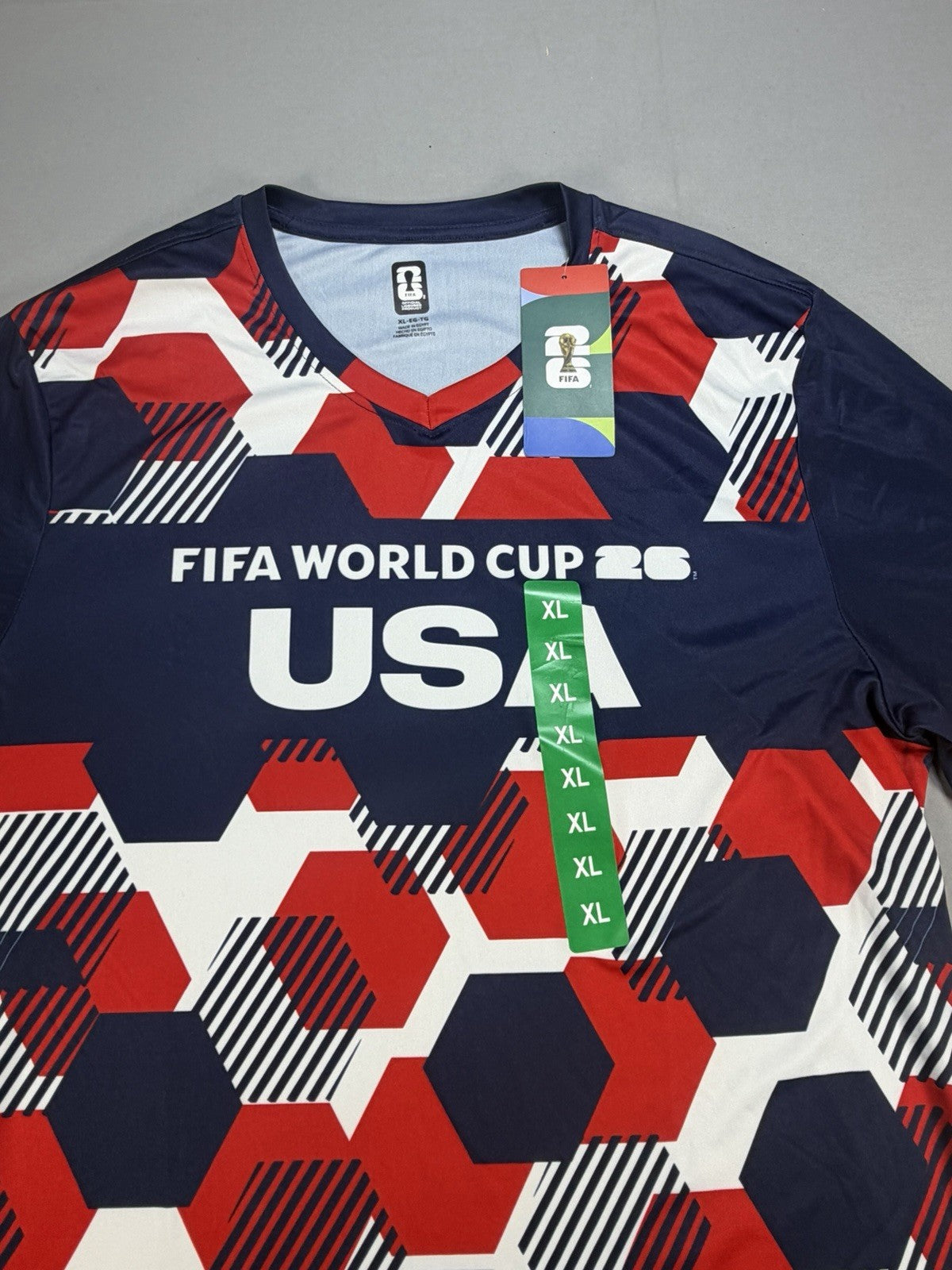 2026 FIFA World Cup USA Soccer Jersey XL Home Fan Version Hexagon Shirt Official