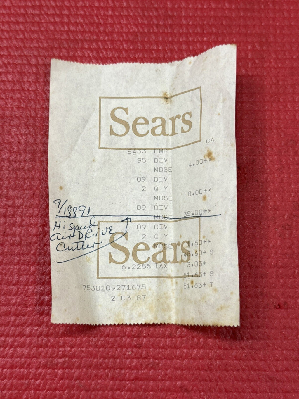 Vintage Sears Craftsman NEW 18891 Hi-Speed Air-Drive Cutter w/ OG Box & Receipt
